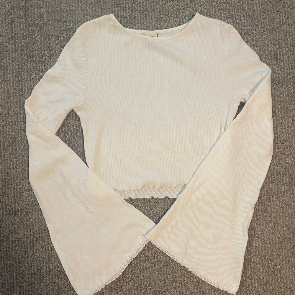 Lettuce Edge Microrib Stretch Cotton Crop Top